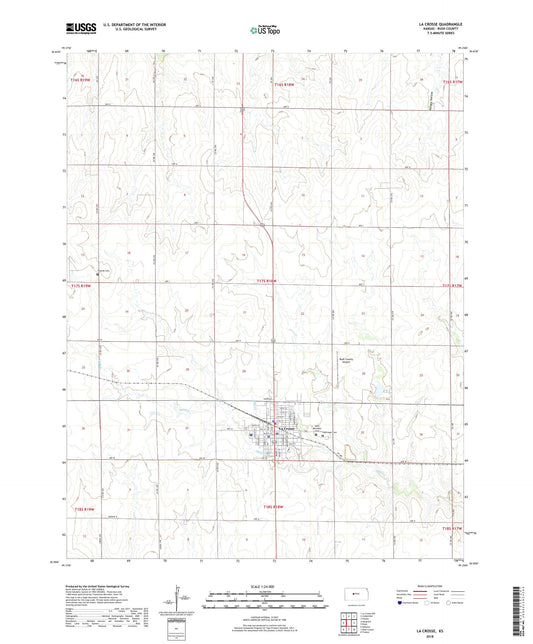 La Crosse Kansas US Topo Map Image