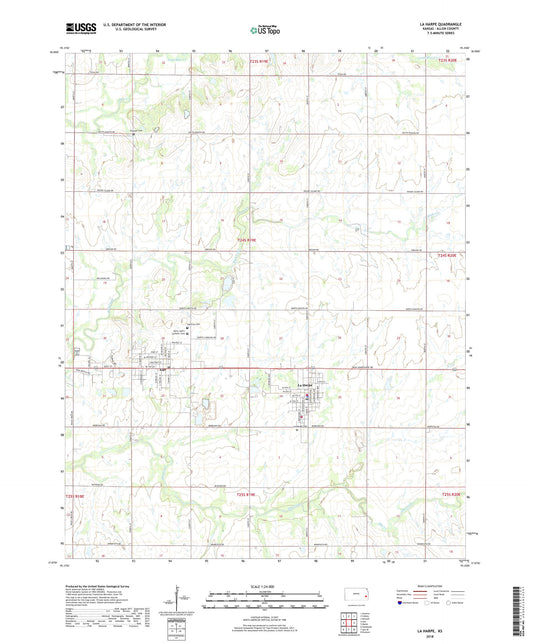 La Harpe Kansas US Topo Map Image