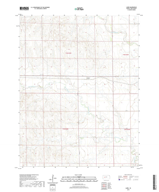 Laird Kansas US Topo Map Image