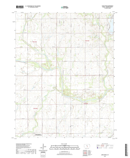 Lake Afton Kansas US Topo Map Image