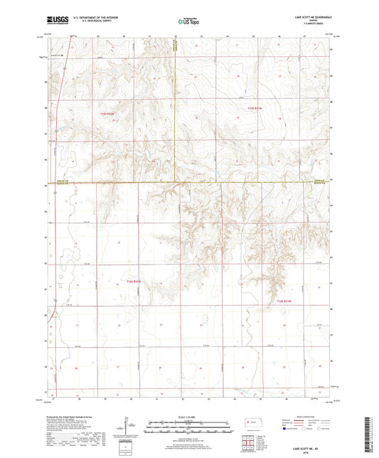 Lake Scott NE Kansas US Topo Map Image