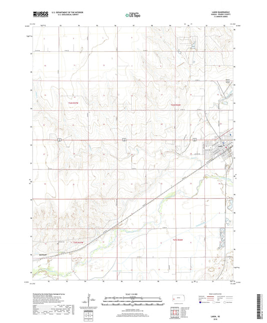 Lakin Kansas US Topo Map Image