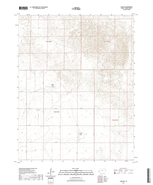 Lakin SW Kansas US Topo Map Image