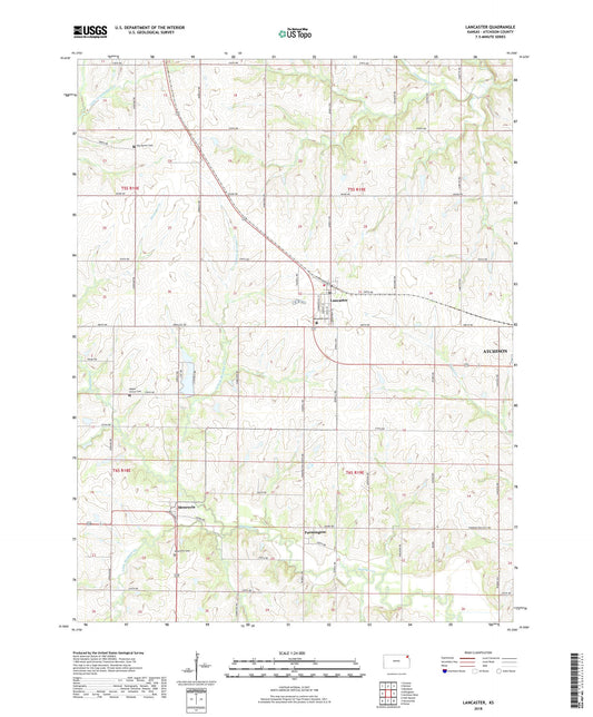 Lancaster Kansas US Topo Map Image