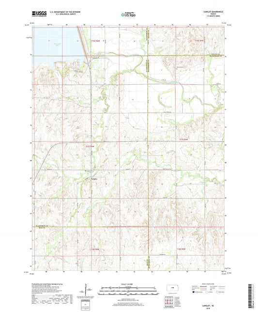 Langley Kansas US Topo Map Image