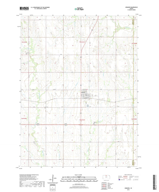 Lebanon Kansas US Topo Map Image