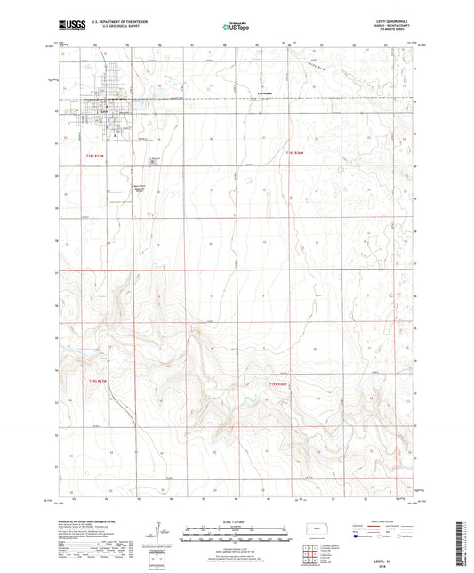 Leoti Kansas US Topo Map Image