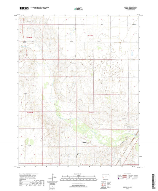 Liberal NE Kansas US Topo Map Image