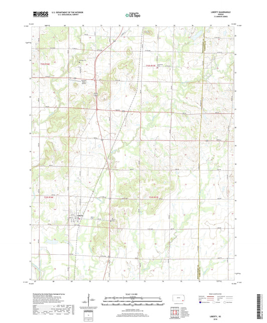 Liberty Kansas US Topo Map Image