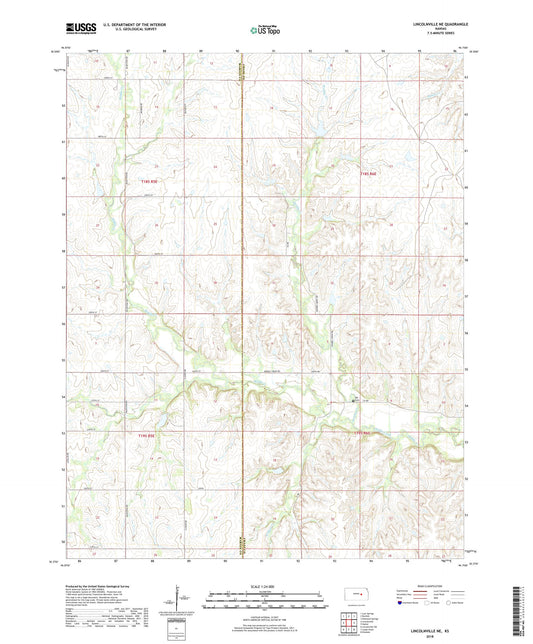 Lincolnville NE Kansas US Topo Map Image