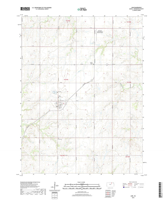 Linn Kansas US Topo Map Image