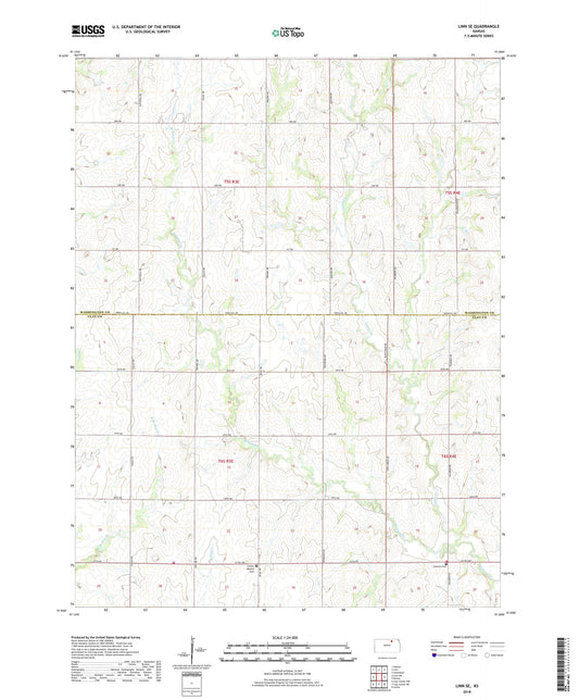 Linn SE Kansas US Topo Map Image