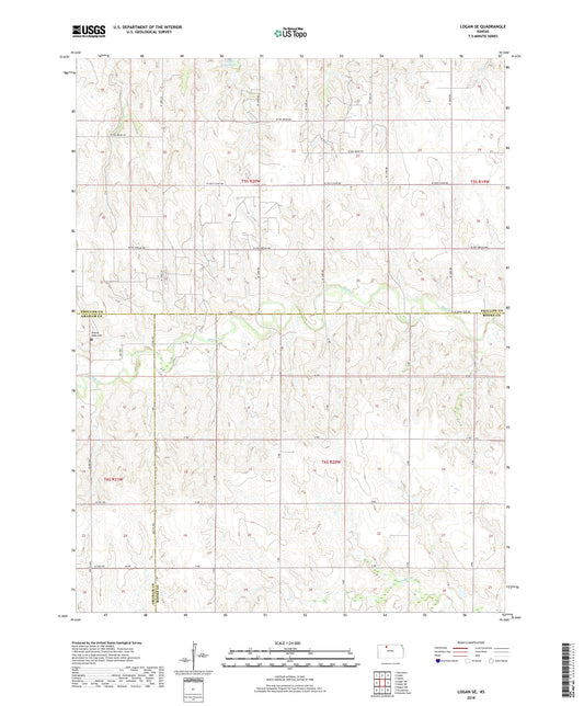 Logan SE Kansas US Topo Map Image