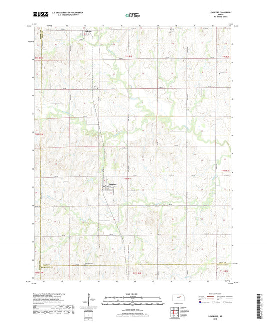 Longford Kansas US Topo Map Image