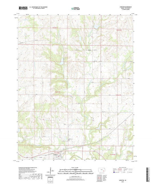 Longton Kansas US Topo Map Image