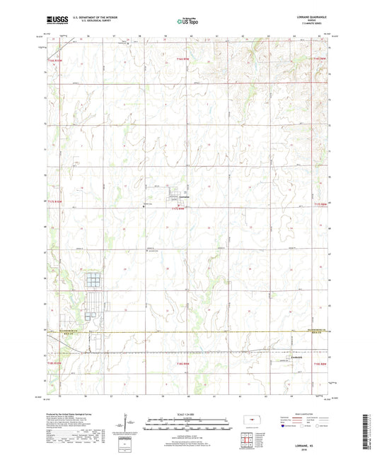 Lorraine Kansas US Topo Map Image