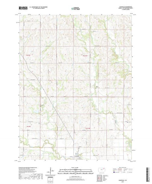Louisville Kansas US Topo Map Image