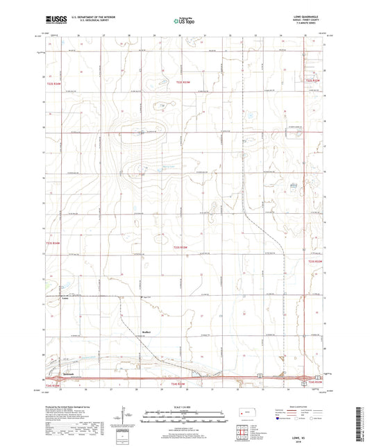 Lowe Kansas US Topo Map Image