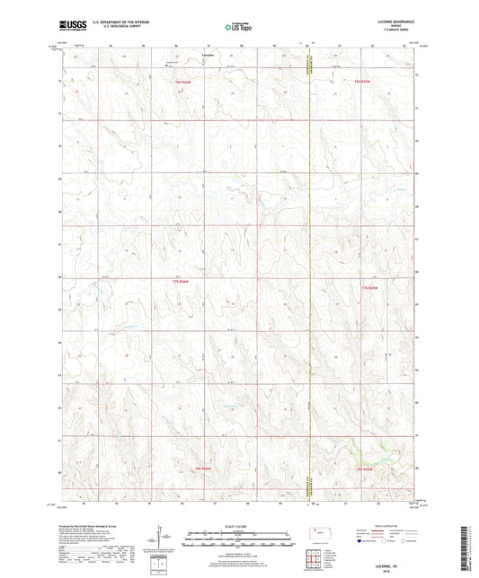 Lucerne Kansas US Topo Map Image