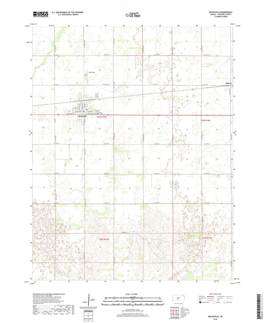 Macksville Kansas US Topo Map Image