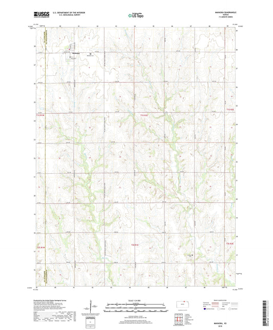 Mahaska Kansas US Topo Map Image