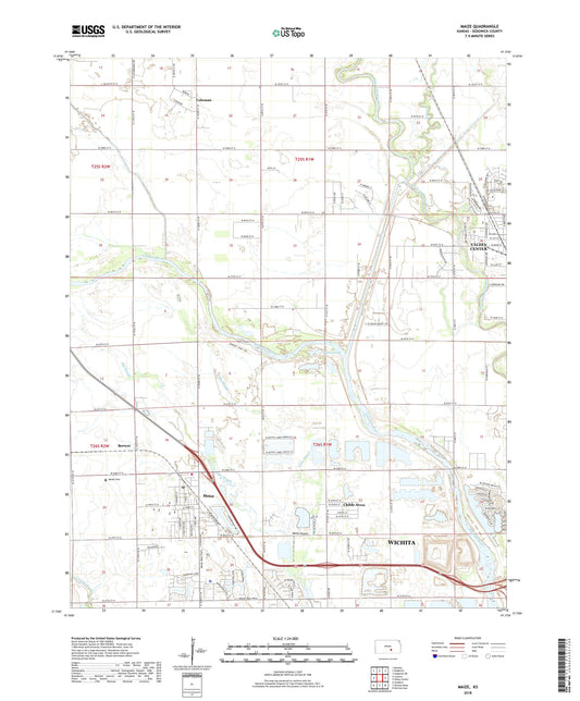Maize Kansas US Topo Map Image