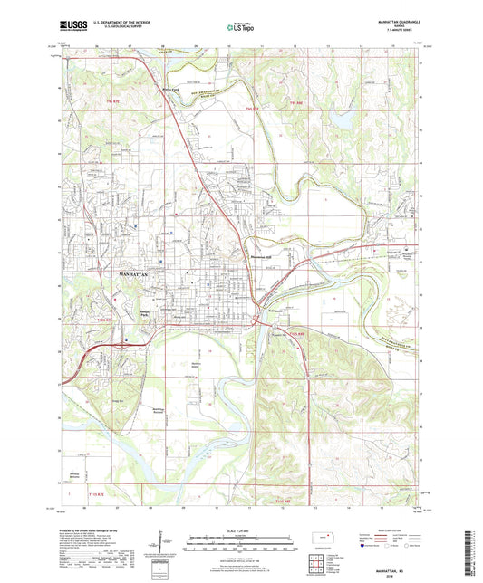 Manhattan Kansas US Topo Map Image