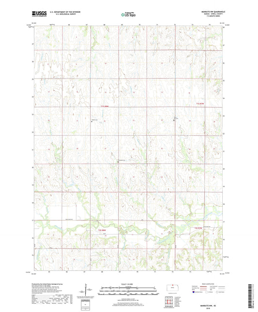Mankato NW Kansas US Topo Map Image