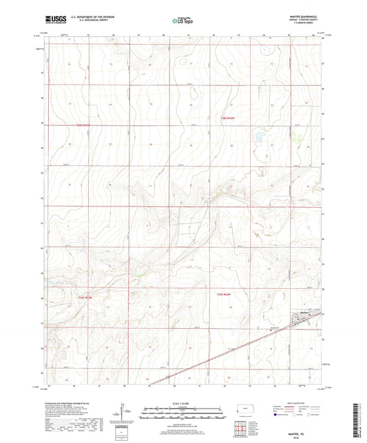 Manter Kansas US Topo Map Image