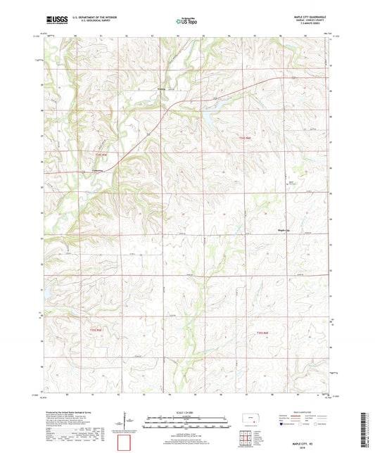 Maple City Kansas US Topo Map Image