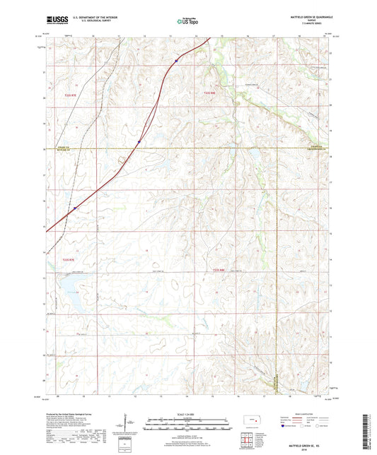 Matfield Green SE Kansas US Topo Map Image