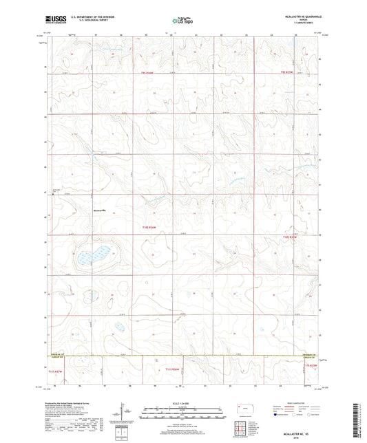 McAllaster NE Kansas US Topo Map Image