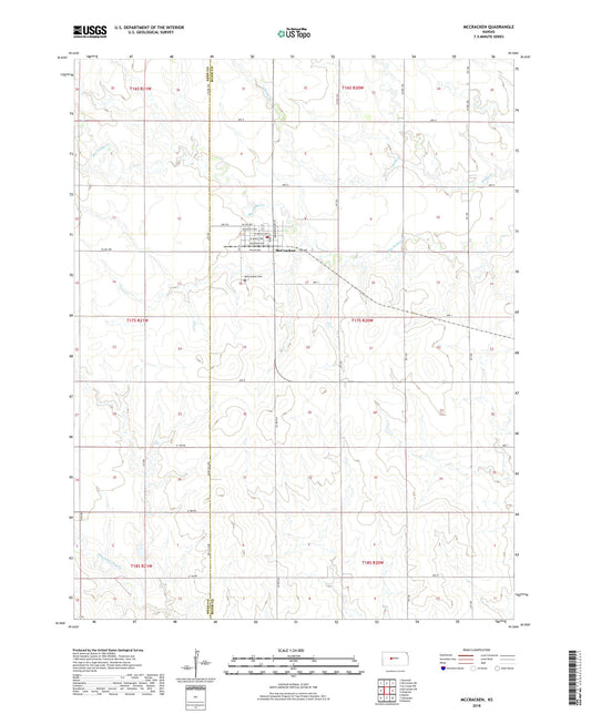 McCracken Kansas US Topo Map Image