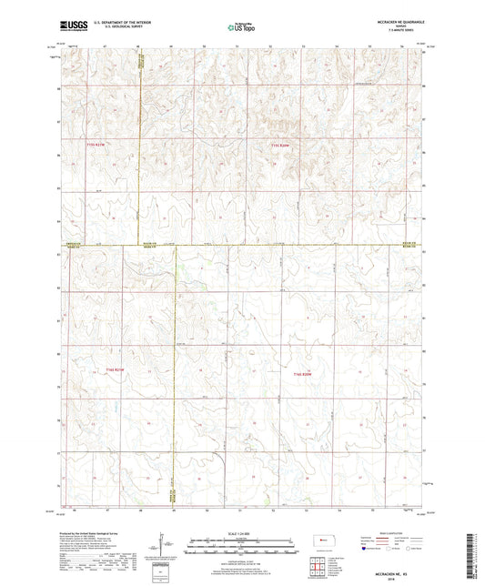 McCracken NE Kansas US Topo Map Image