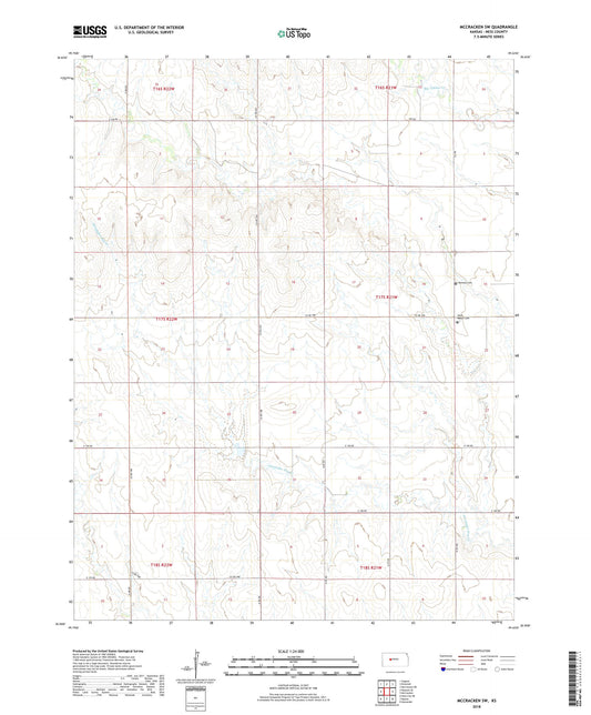 McCracken SW Kansas US Topo Map Image