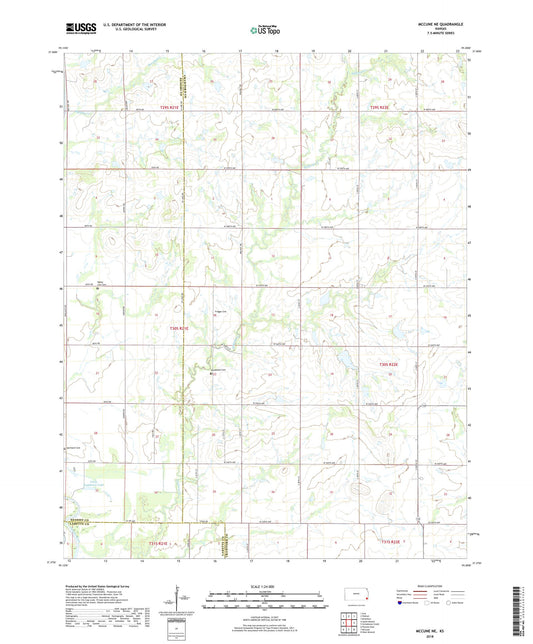 McCune NE Kansas US Topo Map Image