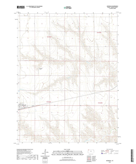 McDonald Kansas US Topo Map Image