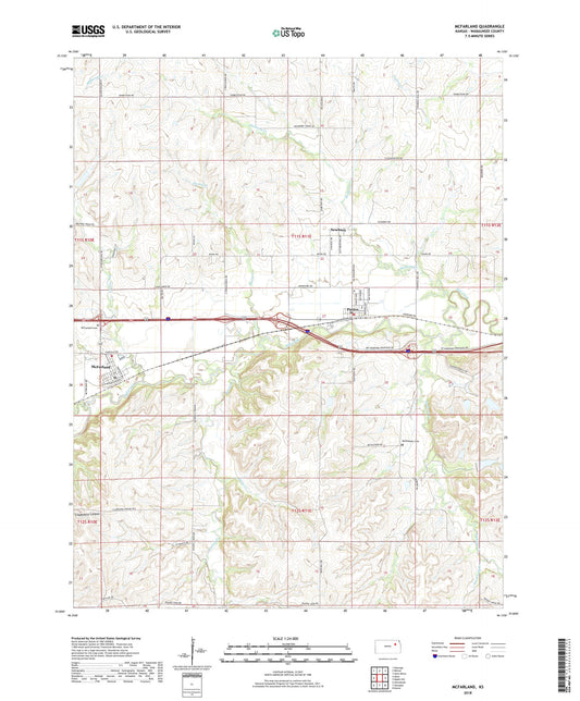 McFarland Kansas US Topo Map Image
