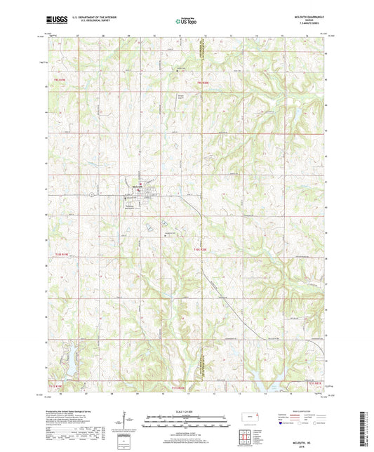 McLouth Kansas US Topo Map Image