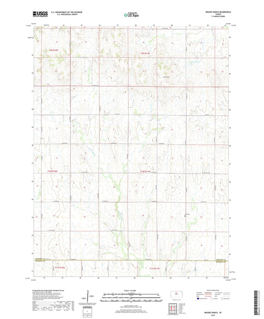 Meades Ranch Kansas US Topo Map Image