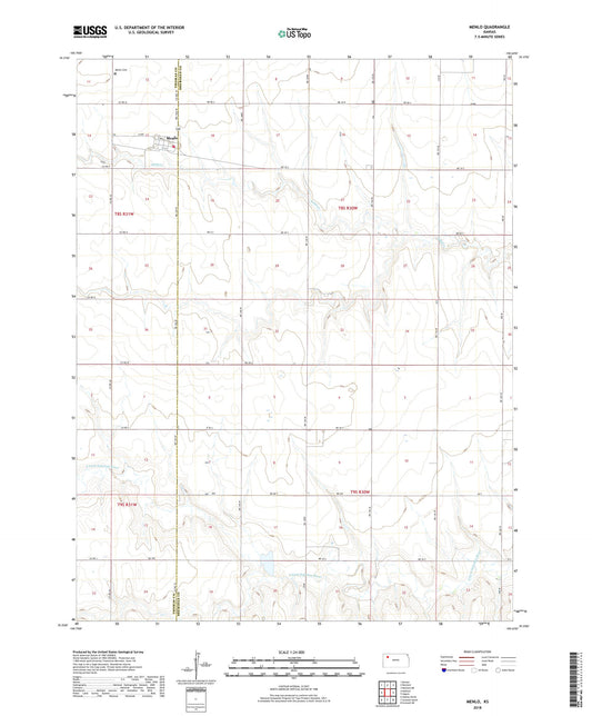 Menlo Kansas US Topo Map Image