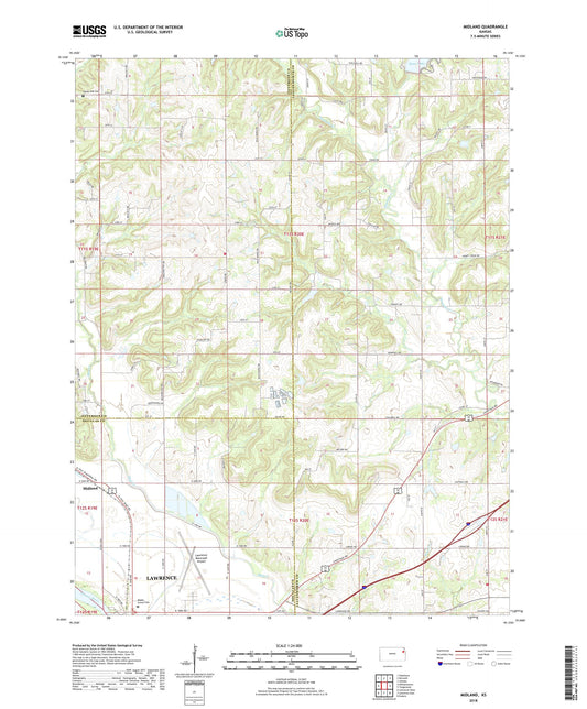 Midland Kansas US Topo Map Image