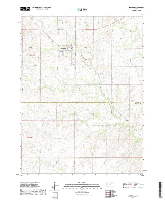 Miltonvale Kansas US Topo Map Image
