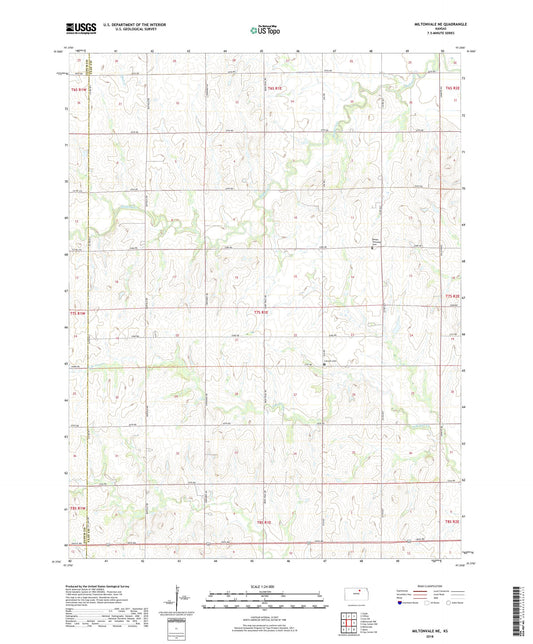 Miltonvale NE Kansas US Topo Map Image