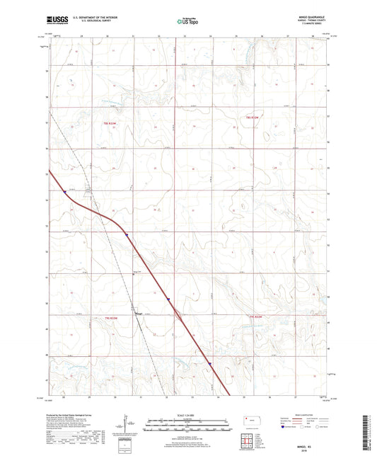 Mingo Kansas US Topo Map Image