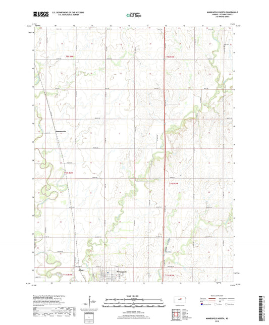 Minneapolis North Kansas US Topo Map Image