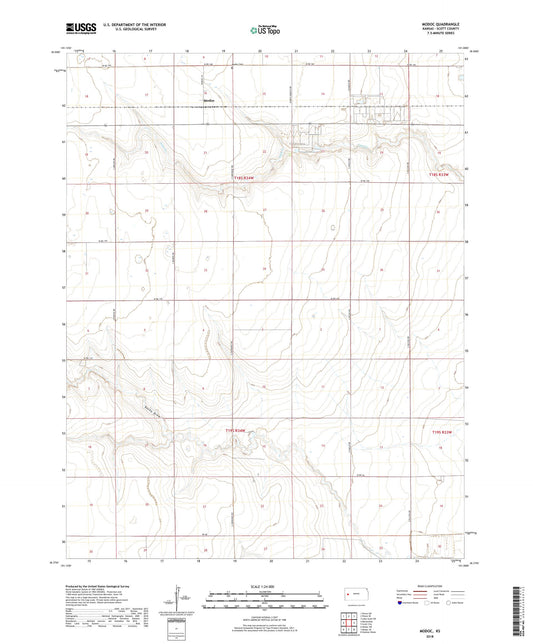 Modoc Kansas US Topo Map Image