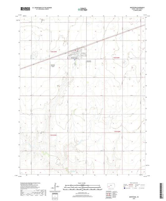 Montezuma Kansas US Topo Map Image