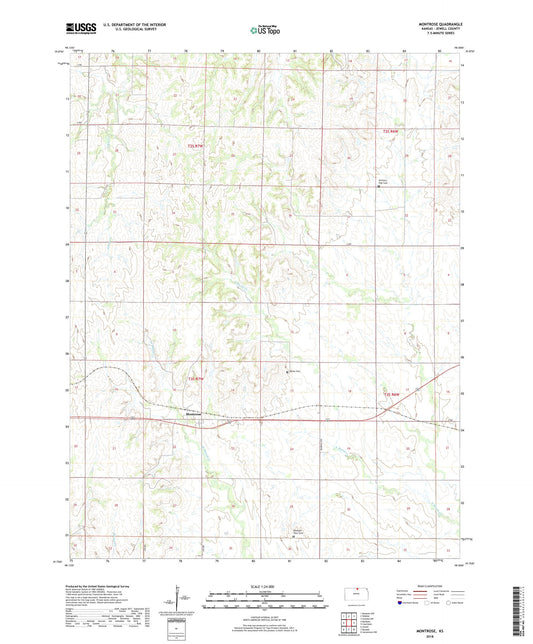 Montrose Kansas US Topo Map Image