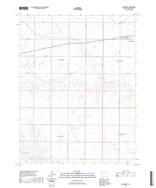 Monument Kansas US Topo Map Image